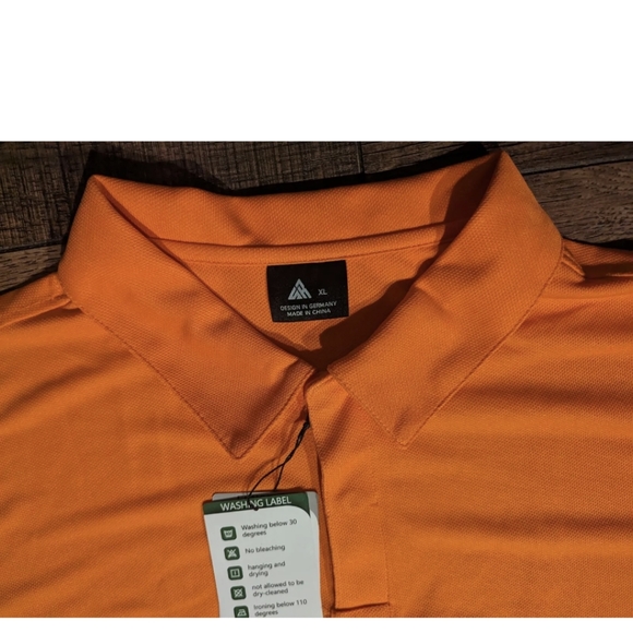 Zity Mens Polo Size XL Bright Orange NWT High Function Temp Control Muscle Move - Picture 3 of 16